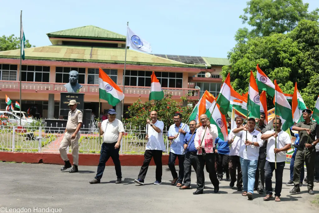 Indian flag at government office